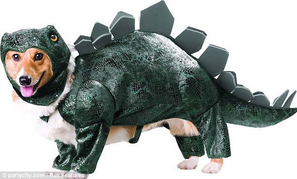 Смешные костюмы для собак в виде динозавров представили в США